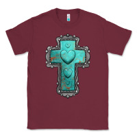 Burgundy turquoise gemstone cross Classic Tee - Jasminsmagicworld