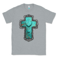 Heather Grey turquoise gemstone cross Classic Tee - Jasminsmagicworld