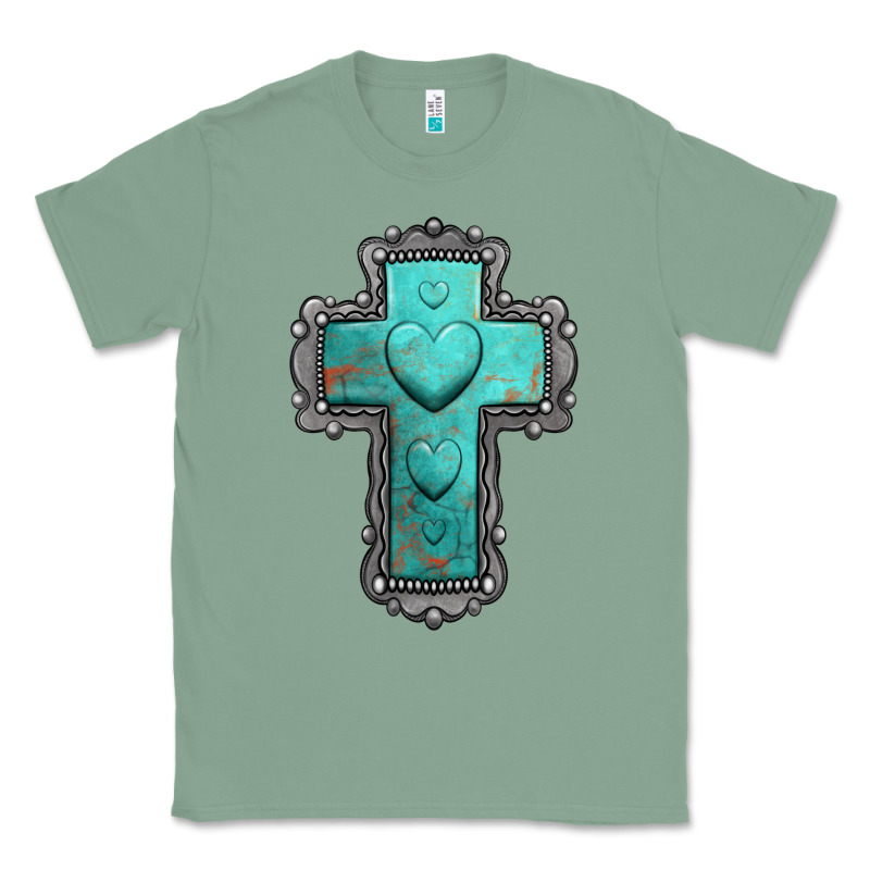 Turquoise Gemstone Cross Classic Tee by Jasminsmagicworld | Teevron