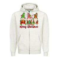 Merry Christmas Gnomes Zipper Hoodie | Teevron