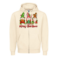 Sandshell merry christmas gnomes Zipper Hoodie - MaliasSmallBusiness