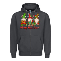 Smoke merry christmas gnomes Zipper Hoodie - MaliasSmallBusiness
