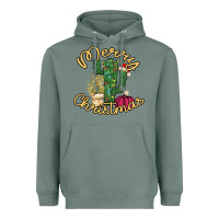 Sage Merry Christmas Cactus Heavyweight Hoodie - Bettercallsaul