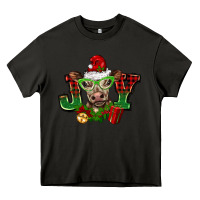 Asphalt christmas joy cow Heavy Core Tee - BarkalooDesign