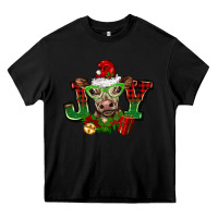 Black christmas joy cow Heavy Core Tee - BarkalooDesign