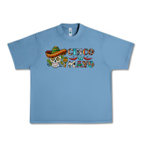 Pebble Blue cinco de mayo skull Urban Heavy Tee - BarkalooDesign