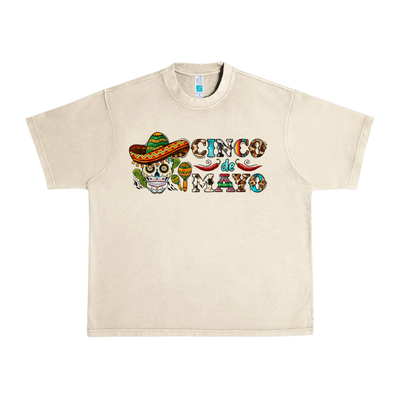 Cinco De Mayo Skull Urban Heavy Tee by BarkalooDesign | Teevron
