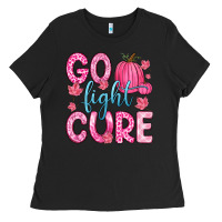 Black go fight cure Ladies Tee - Zillion Design Studio