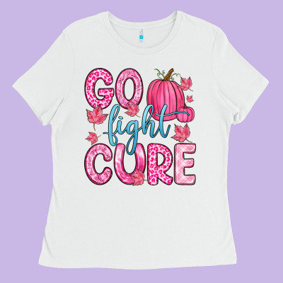 Go Fight Cure Ladies Tee Designed By Zillion Design Studio