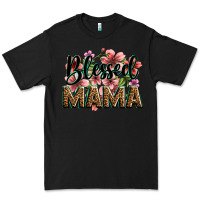 Black flowers blessed mama Premium Tee - Zillion Design Studio