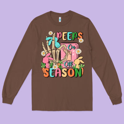 Peeps Season Mode On Long Sleeve Tee Designed By Maliassmallbusiness