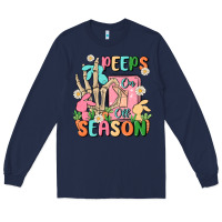 Navy peeps season mode on Long Sleeve Tee - MaliasSmallBusiness