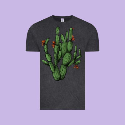 Cactus With Flowers Vintage Tee Designed By Adodesignshop