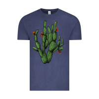 Vintage Denim cactus with flowers Vintage Tee - AdoDesignShop