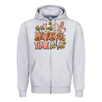 Heather Grey its the most wonderful time of the year Zipper Hoodie - MaliasSmallBusiness