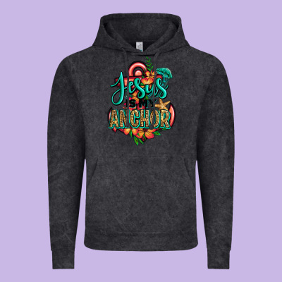 Jesus Is My Anchor Vintage Hoodie Designed By Jasminsmagicworld