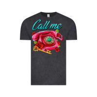 Vintage Black call me roses and pink telephone Vintage Tee - AdoDesignShop