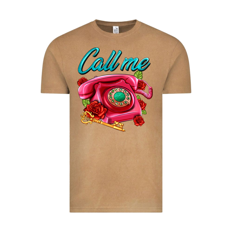 Call Me Roses And Pink Telephone Vintage Tee by AdoDesignShop | Teevron