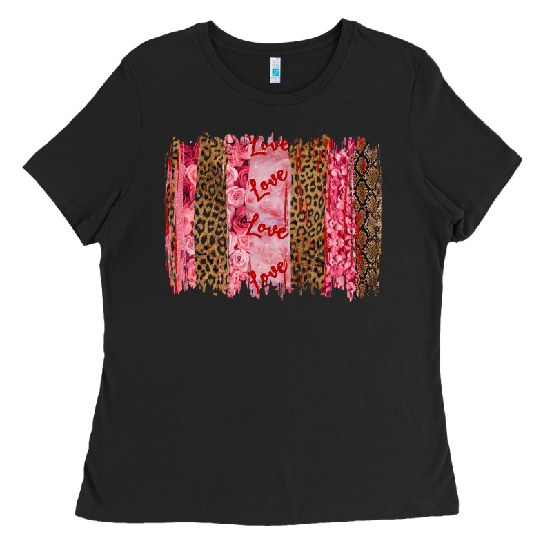 Valentine's Day Love Brushstrokes Ladies Tee by RanaPortraitStore | Teevron