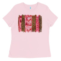 Bubblegum Pink valentine's day love brushstrokes Ladies Tee - RanaPortraitStore