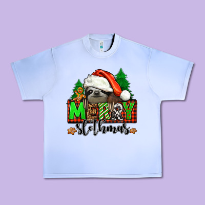 Merry Slothmas Urban Heavy Tee Designed By Jasminsmagicworld