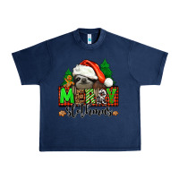 Navy merry slothmas Urban Heavy Tee - Jasminsmagicworld