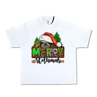 White merry slothmas Urban Heavy Tee - Jasminsmagicworld