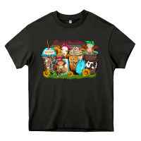 Asphalt heifers coffee cups Heavy Core Tee - Zillion Design Studio