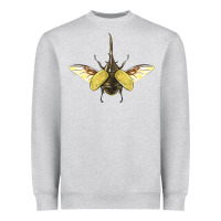 Heather Grey Hercules Beetle With Wings Heavyweight Sweatshirt - LillyAllenDesigns