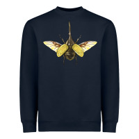 Navy Hercules Beetle With Wings Heavyweight Sweatshirt - LillyAllenDesigns
