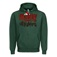 Sports Green merry christmas Zipper Hoodie - MaliasSmallBusiness