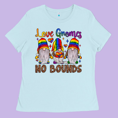 Love Gnomes No Bounds Ladies Tee Designed By Jahusdesignshop