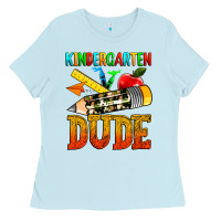 Baby Blue kindergarten dude Ladies Tee - texasbilliewilder