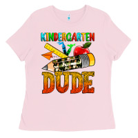 Bubblegum Pink kindergarten dude Ladies Tee - texasbilliewilder