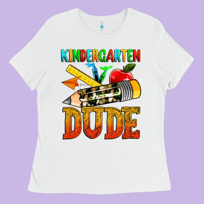 Kindergarten Dude Ladies Tee Designed By Texasbilliewilder