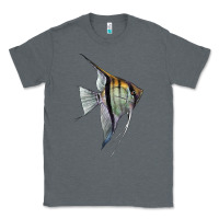 Charcoal Heather Angelfish Classic Tee - LillyAllenDesigns