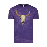 Cloud Purple bull skull Vintage Tee - AdoDesignShop