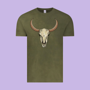 Bull Skull Vintage Tee Designed By Adodesignshop