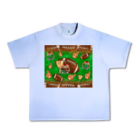 Grape Ice football leopard Urban Heavy Tee - NancyCooperArtShop