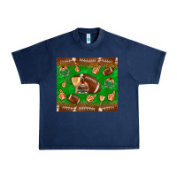 Navy football leopard Urban Heavy Tee - NancyCooperArtShop