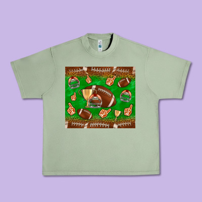 Football Leopard Urban Heavy Tee Designed By Nancycooperartshop