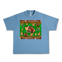 Pebble Blue football leopard Urban Heavy Tee - NancyCooperArtShop