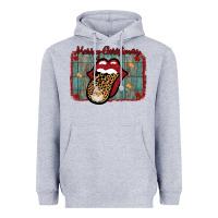 Heather Grey Merry Christmas Lips Santa Heavyweight Hoodie - Bettercallsaul