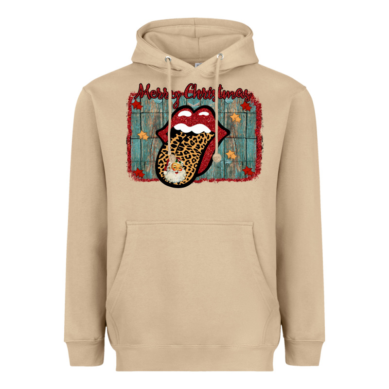 Merry Christmas Lips Santa Heavyweight Hoodie by Bettercallsaul | Teevron