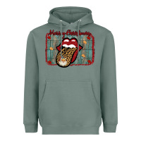 Sage Merry Christmas Lips Santa Heavyweight Hoodie - Bettercallsaul