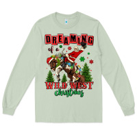 Matcha dreaming of a wild west christmas cowboy santa Long Sleeve Tee - MaliasSmallBusiness
