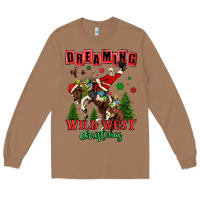 Dreaming Of A Wild West Christmas Cowboy Santa Long Sleeve Tee | Teevron