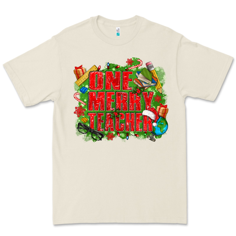 One Merry Teacher Premium Tee by texasbilliewilder | Teevron