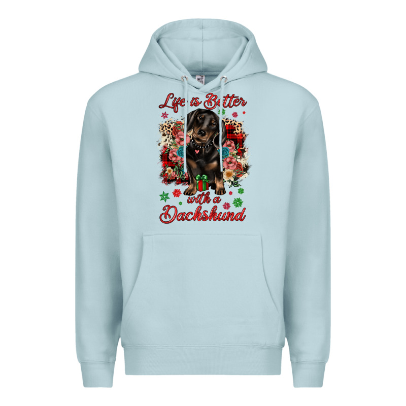 Christmas Life Is Better With A Dachshund Premium Hoodie by JahusDesignShop | Teevron