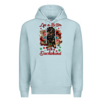 Blue Mist Christmas life is better with a dachshund Premium Hoodie - JahusDesignShop